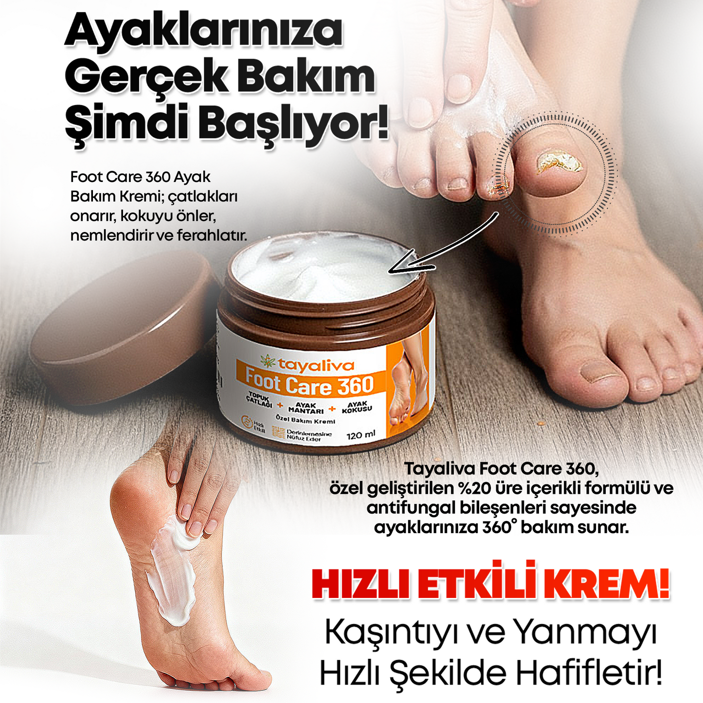 Foot Care 360- Ayak Bakım Kremi 120ml